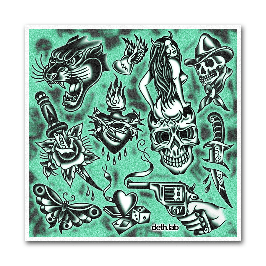 Revisited 　A Tribute to Flash 　タトゥ－デザイン集 tattooflashbooks.com - Revenant - Revisited: A Tribute to